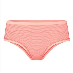 🆕Victoria's Secret No-Show Stripe Mesh Cheeky Panty Just Peachy - Small